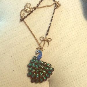 Betsy Johnson Peacock Necklace